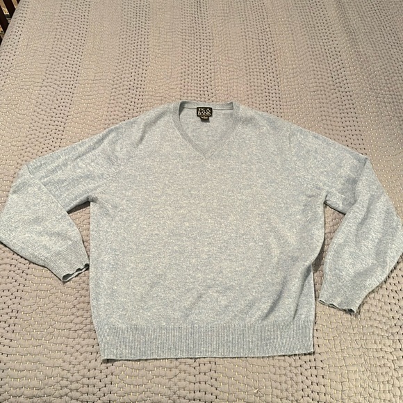 MENS CASHMERE SWEATER - BLUE/GREY - SIZE MEDIUM - MINT CONDITION - Picture 1 of 4